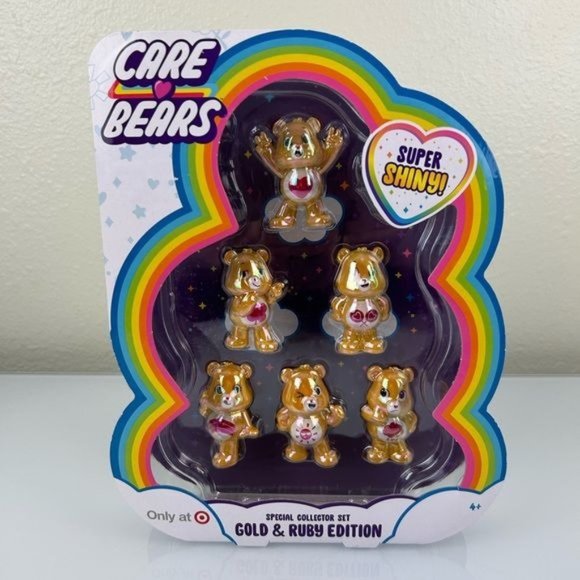 Care Bears Gold & Ruby Super Shiny Figure Set - Picture 3 of 12
